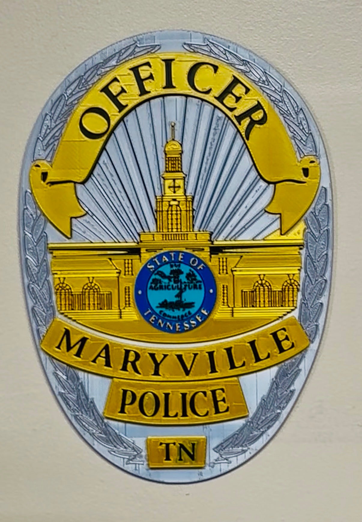 Maryville Police Department Badge 3D Printed