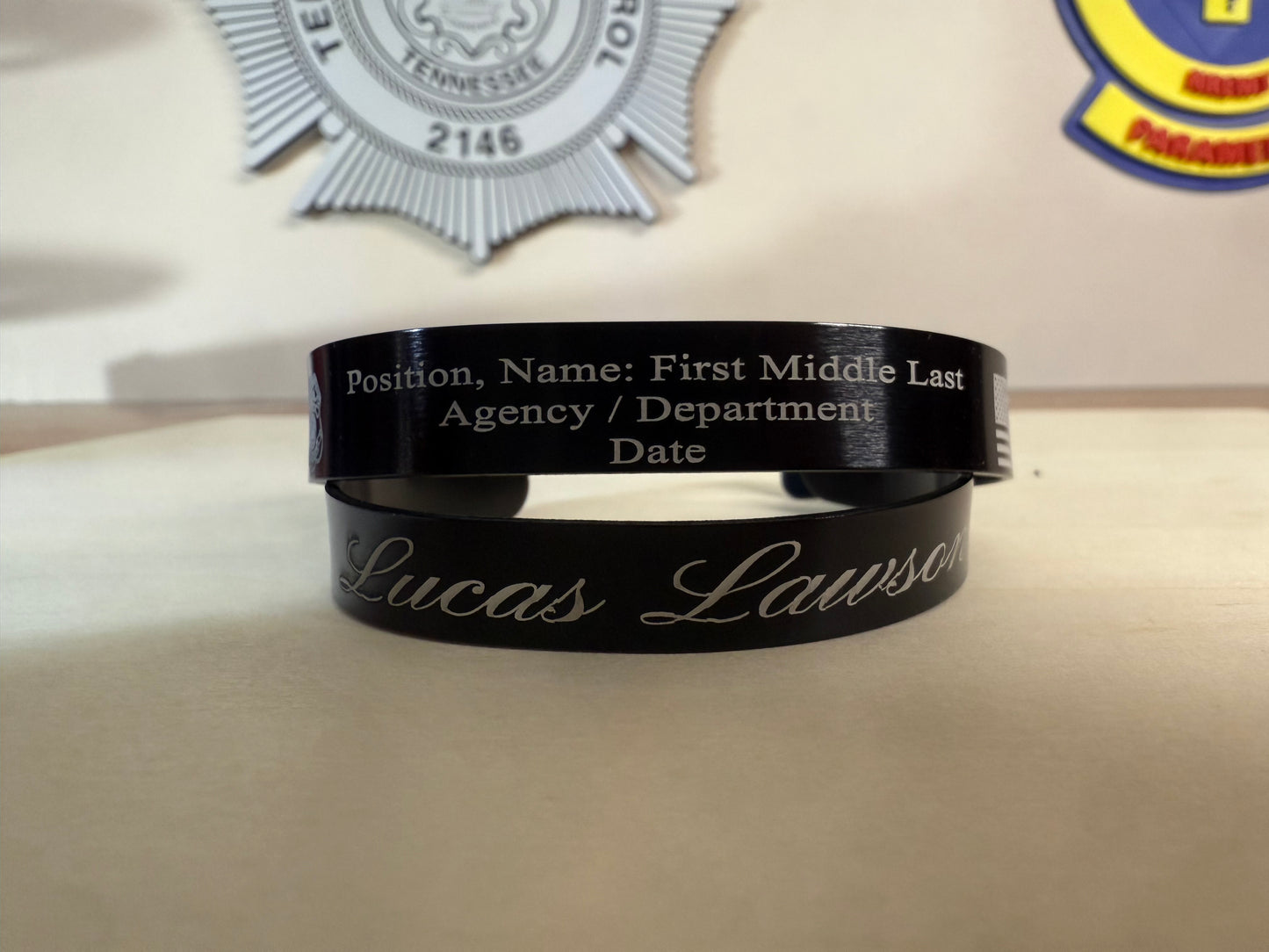 Aluminum Memorial Bracelet | LODD | Military | Police | Fire | EMS
