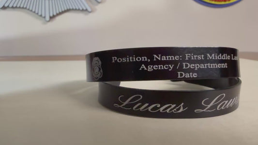 Aluminum Memorial Bracelet | LODD | Military | Police | Fire | EMS